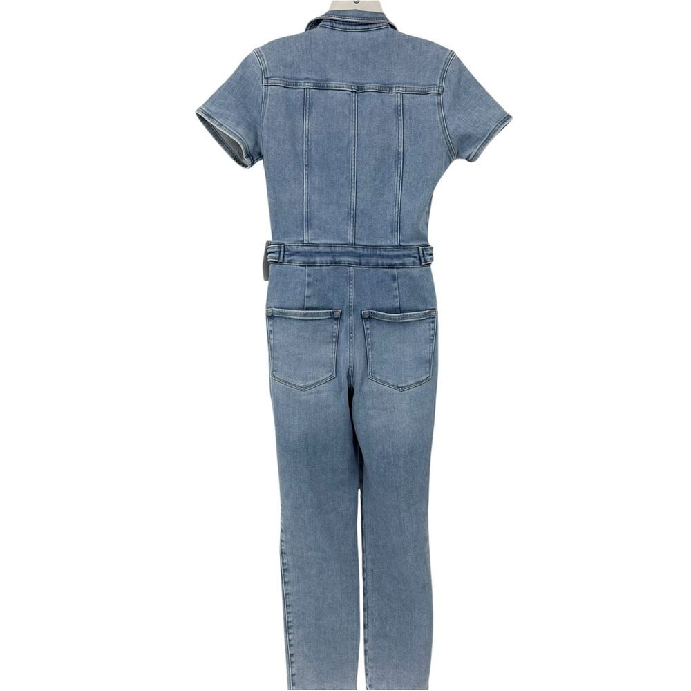 Good American Fit For Success Denim Jumpsuit NWT Medium Utility Chic Blue - Picture 10 of 14
